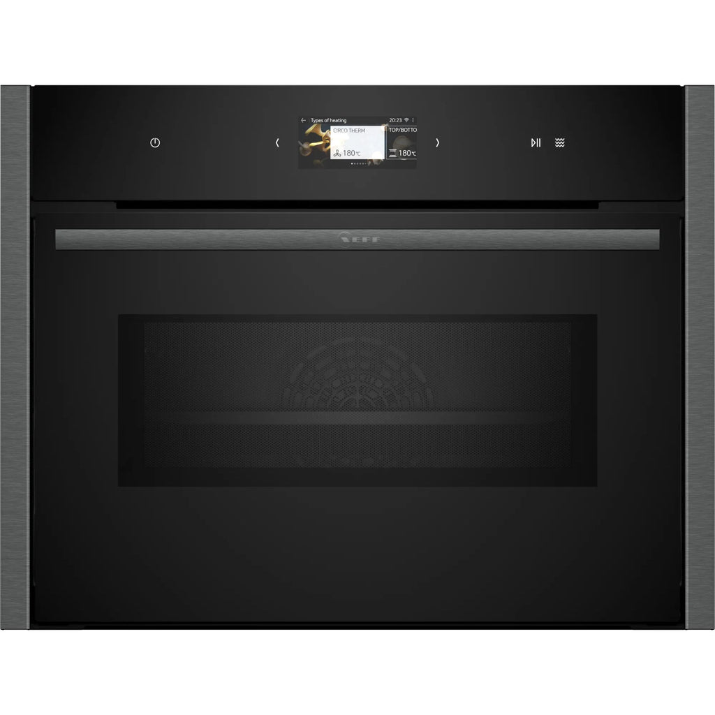 Neff N90, Built-in compact oven with microwave function, 60 x 45 cm, Graphite-Grey