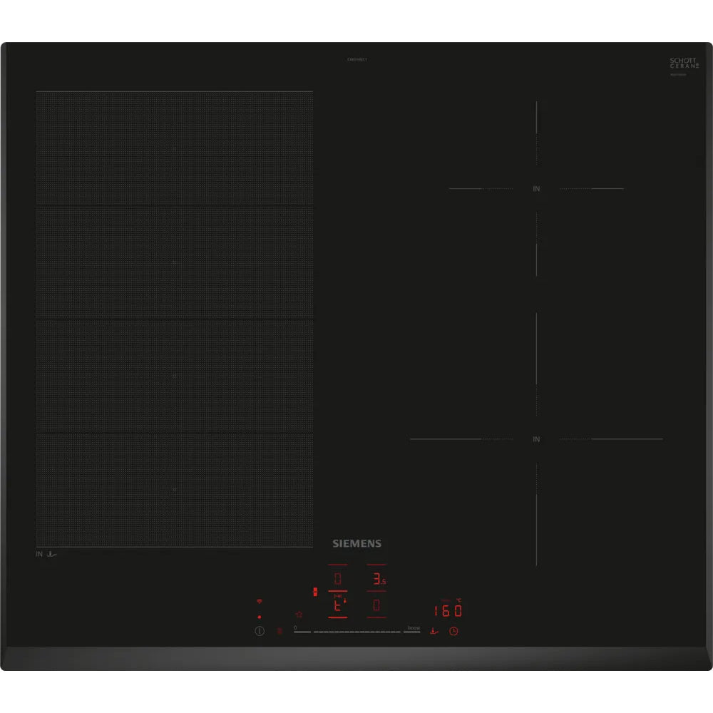 Siemens iQ700, Induction hob, 60 cm, Black