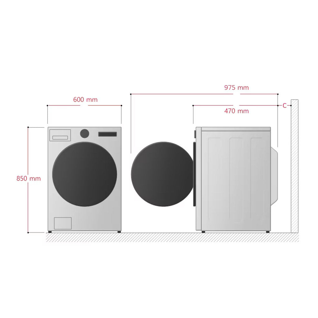 LG F4A10S8NWK 8kg Steam Washing Machine