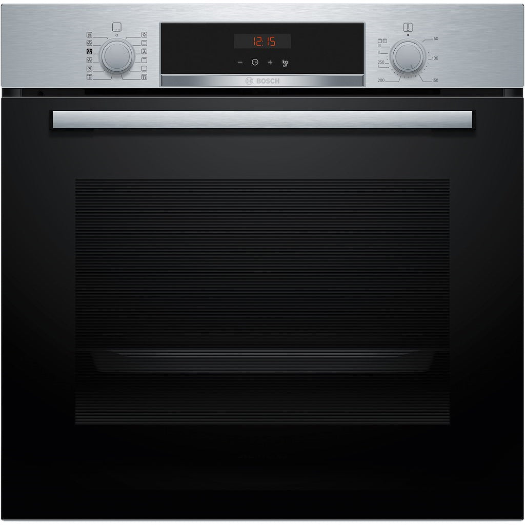 Bosch Series 4, Built-in oven with added steam function, 60 x 60 cm, Stainless steel