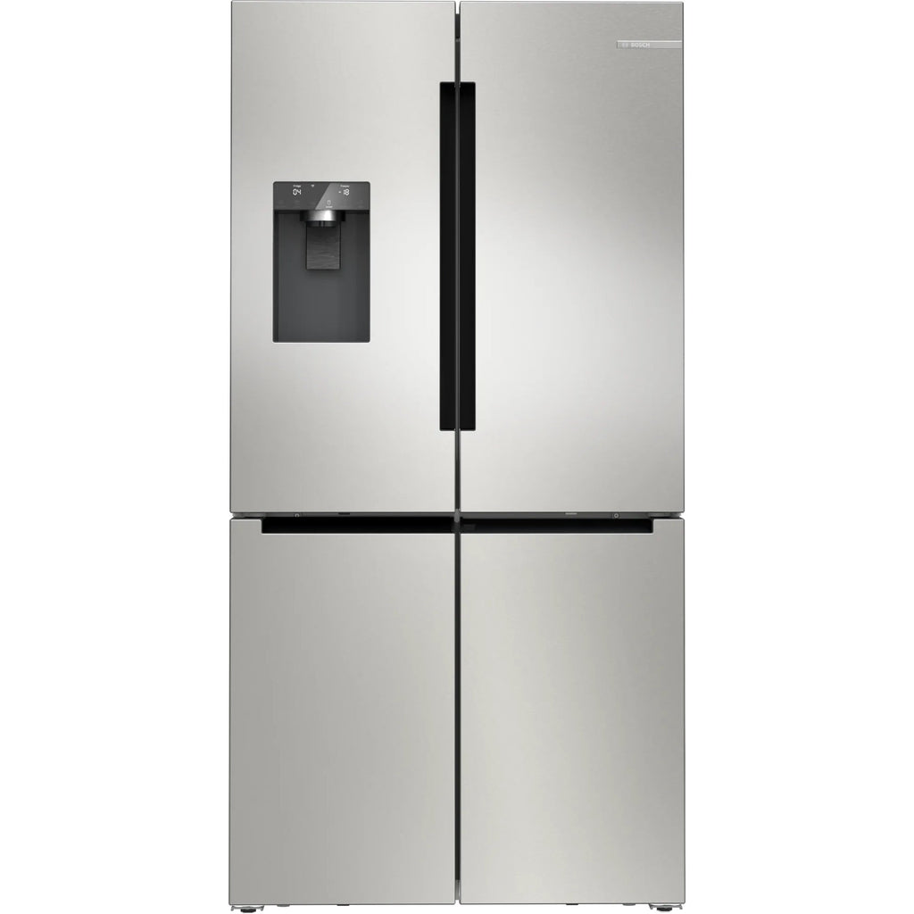 Bosch Series 4, French door bottom freezer, multi door, 183 x 90.5 cm, Brushed steel