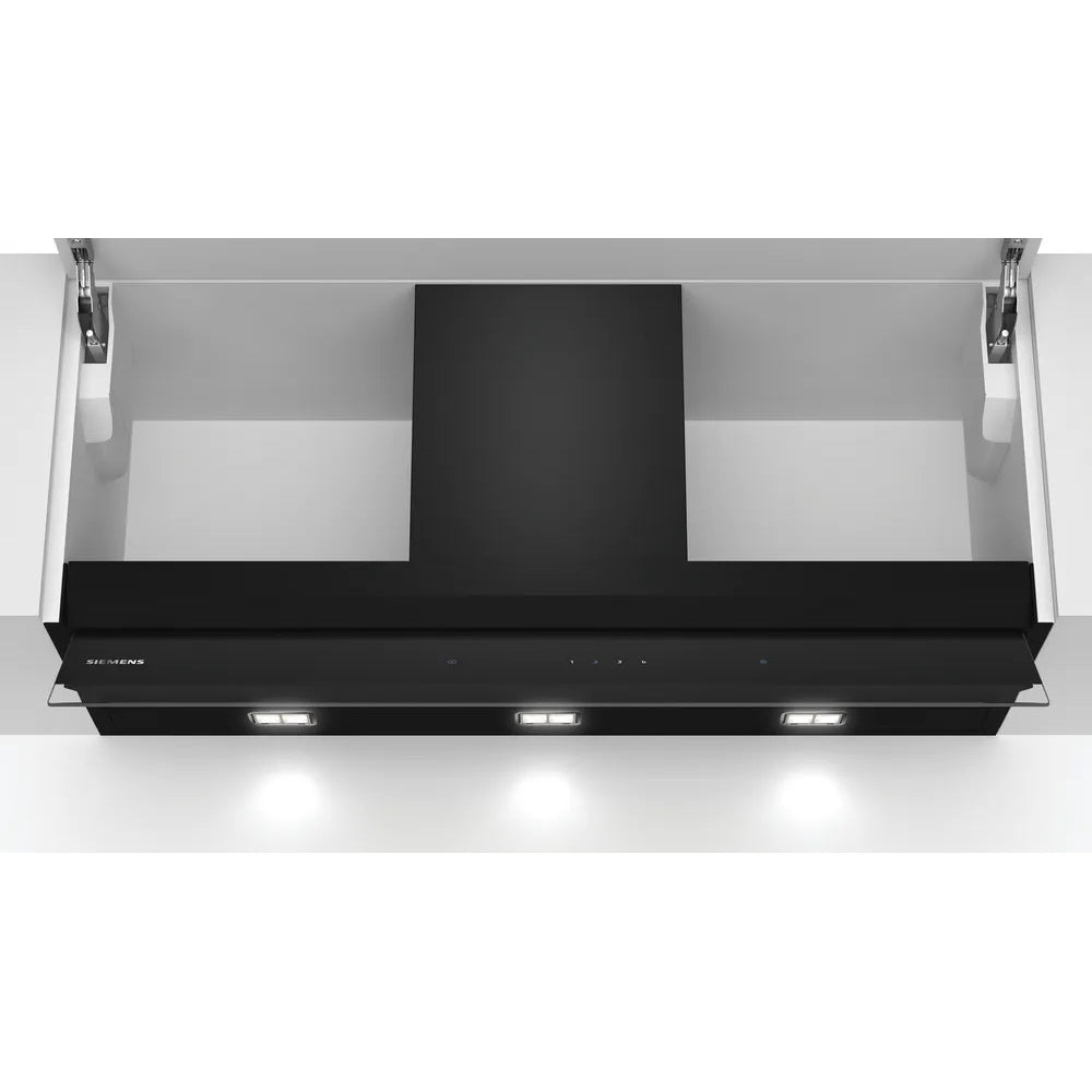 Siemens iQ500, Integrated Design Hood, 90 cm, clear glass black printed