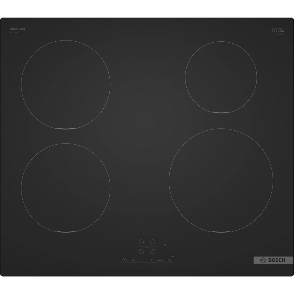 Bosch Series 4, Induction hob, 60 cm, Matt black