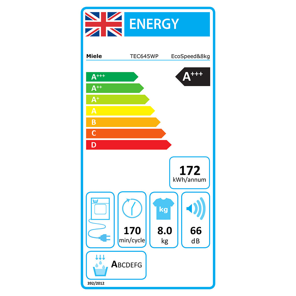 Miele TEC645WP EcoSpeed 8kg Tumble Dryer