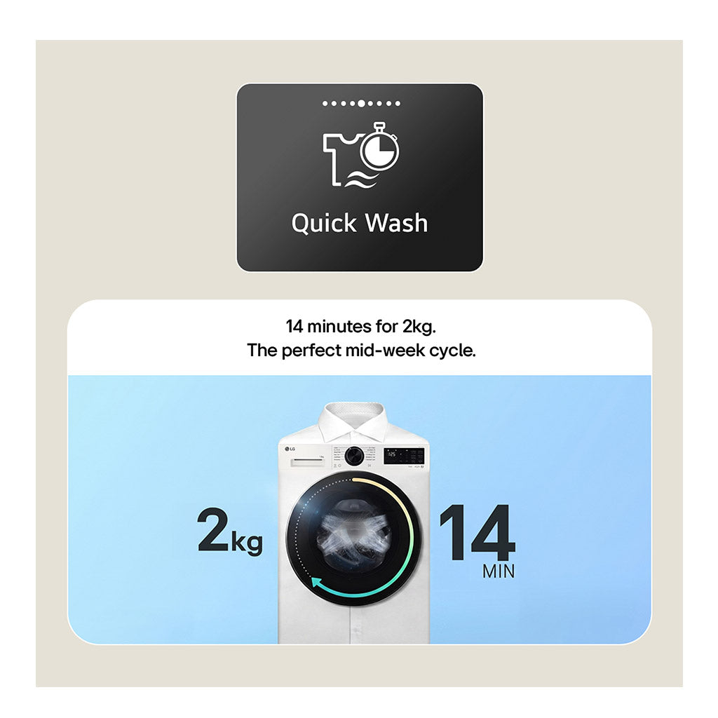 LG F4Y510GBLN1 10kg Steam Washing Machine Series 4