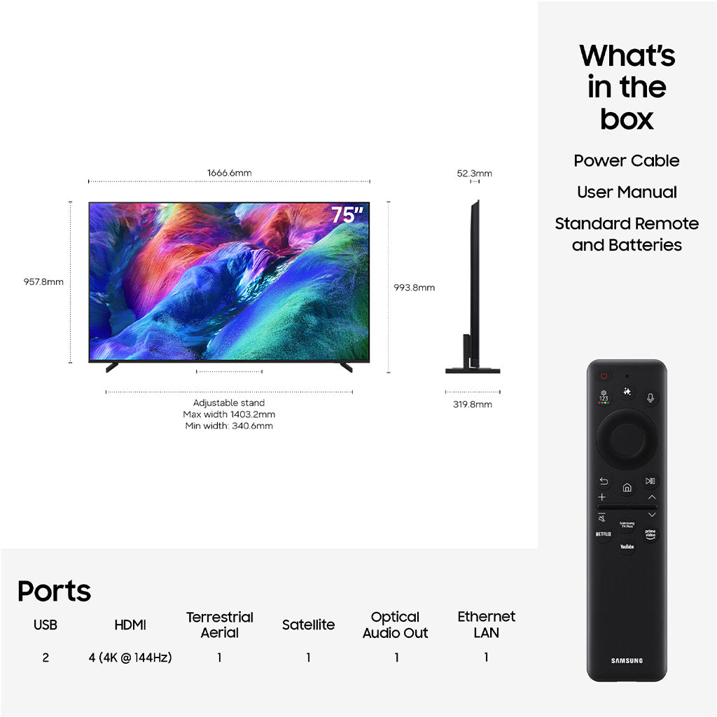 Samsung MRE75R85HA 75" Micro RGB 4K TV