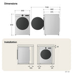 LG RHA1008NWK 8kg Heat Pump Tumble Dryer Series 2
